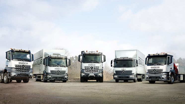 Med StarTklar tilbyder Mercedes-Benz kort leveringstid på nogle af de mest populære varianter inden for distributions- og entreprenørkørsel