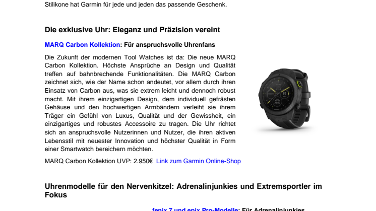 Garmin Geschenkeguide 2023