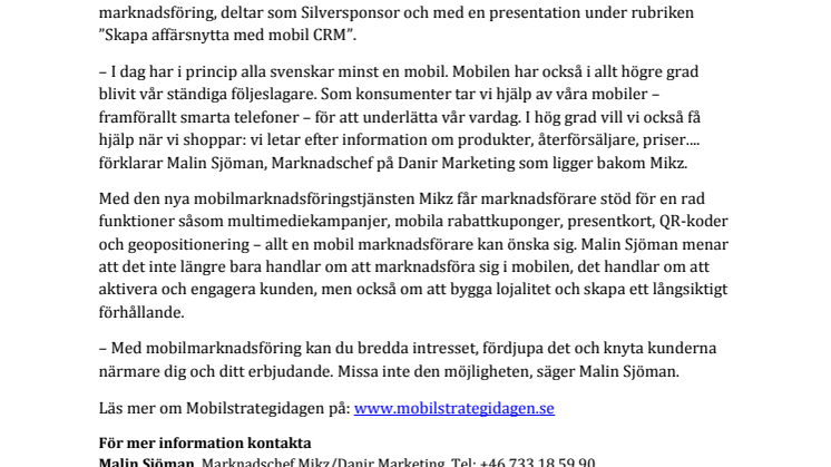 Mikz pratar engagemang i mobilen på Mobilstrategidagen
