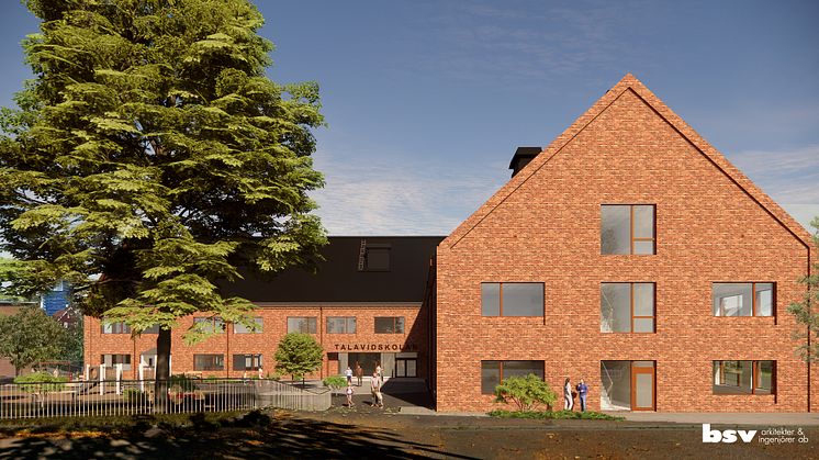 JSB Construction AB har fått i uppdrag av Jönköpings kommun att bygga en ny skolbyggnad till Talavidskolan i Jönköping. Bild: Jönköpings kommun/bsv arkitekter & ingenjörer AB