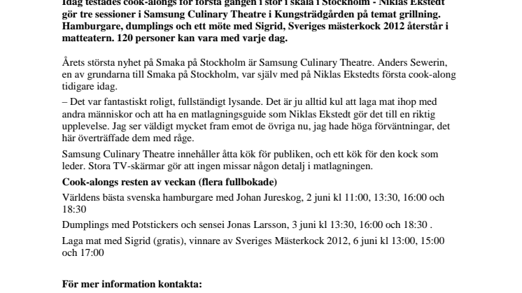 Succé för cook-along 