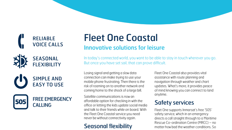 Inmarsat Fleet One Leaflet