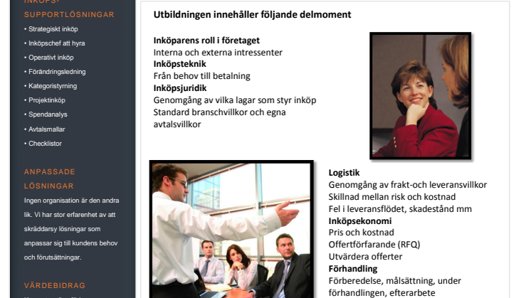 Produktblad för inköpsutbildning bas