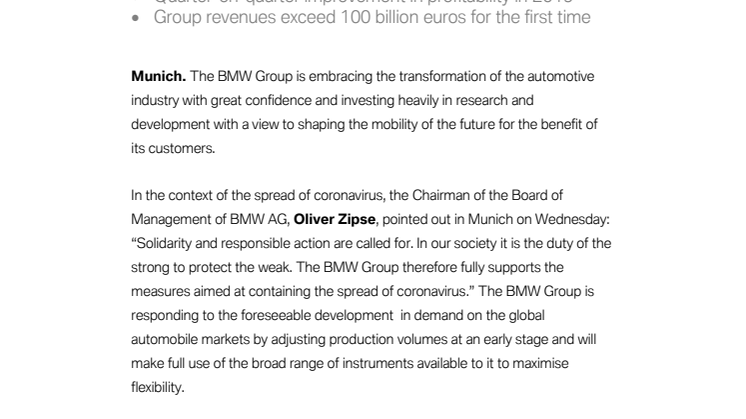 AAPC 2020: BMW Group press release