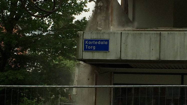Snart bara grus av systemet på Kortedala Torg