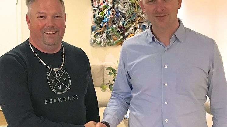 Anders Holgersson, VD för Vinninga Cementvarufabrik AB, och  Per-Johan Dahlgren, VD för S:t Eriks AB.