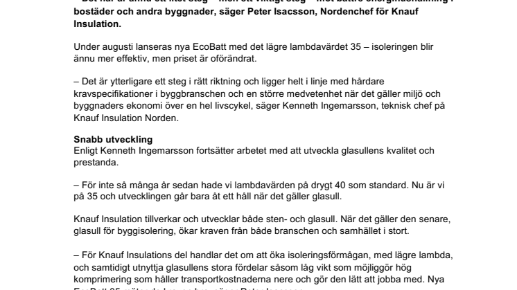 Lambda 35 – ny standard för bättre ekonomi och miljö