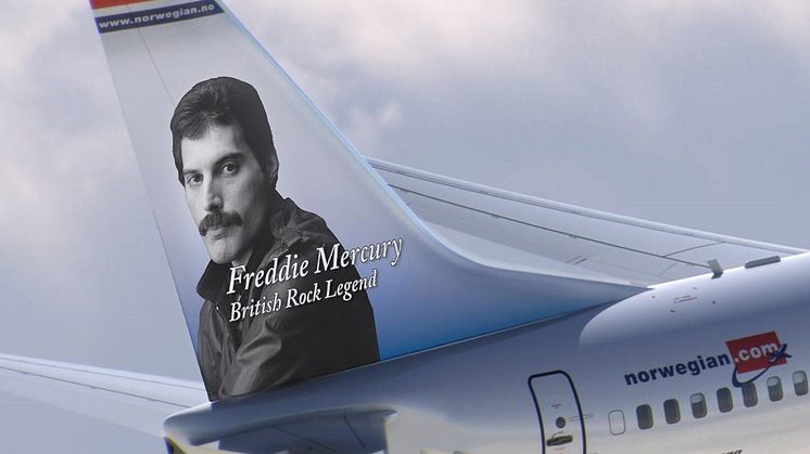 Freddie Mercury, la leyenda del rock que surca los cielos de Norwegian 