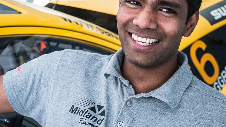 Javisst, klarar han biffen! Santosh har rally, rallycross, gokart, crosscart, STCC och STCC junior i ryggmärgen,