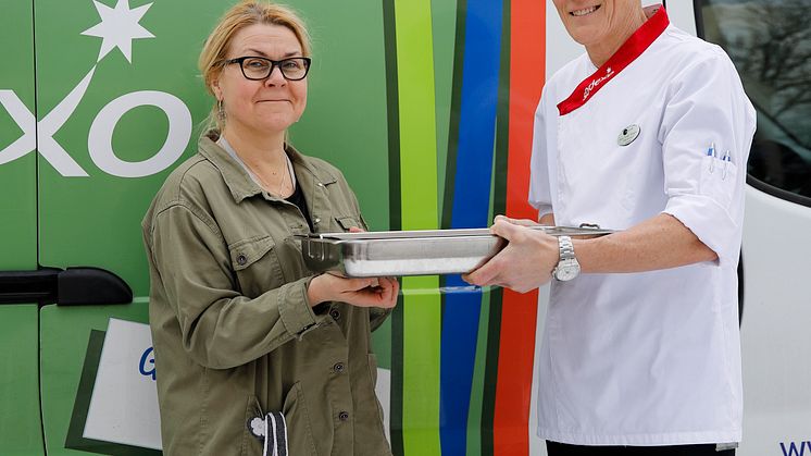 Carola Matilainen, Mikaelsgården och Göran Pändel Berggren, Sodexo. Fotograf: Per Erik Berglund