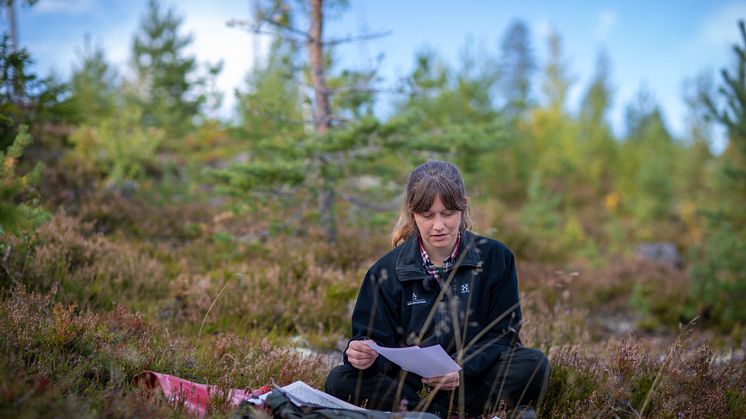 Hilda Mikaelsson, fältchef Riksskogstaxeringen. Foto: Elin Fries, Bitzer.