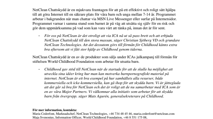 ICA och NetClean skyddar barn på nätet