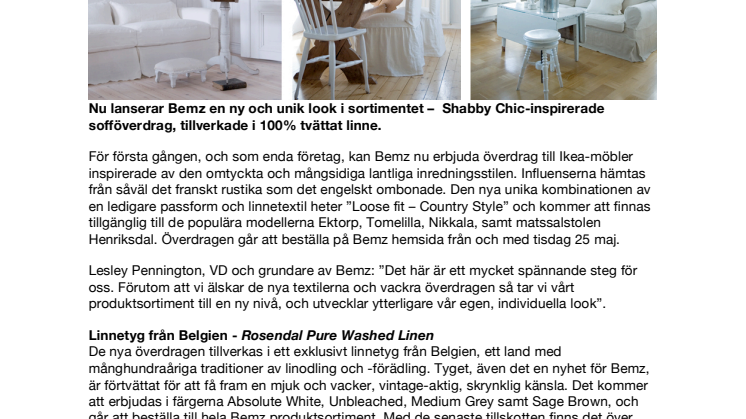 Bemz uppfyller den lantliga drömmen med nya sofföverdrag