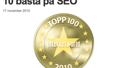MyNewsdesk bland Sveriges 100 bästa sajter och 1:a plats för bäst SEO i #Topp100