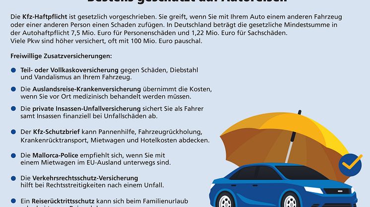 Versicherungs-Check vor Reiseantritt mit dem Auto