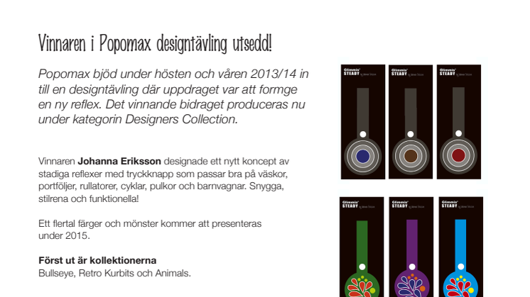 Vinnaren i Popomax designtävling utsedd