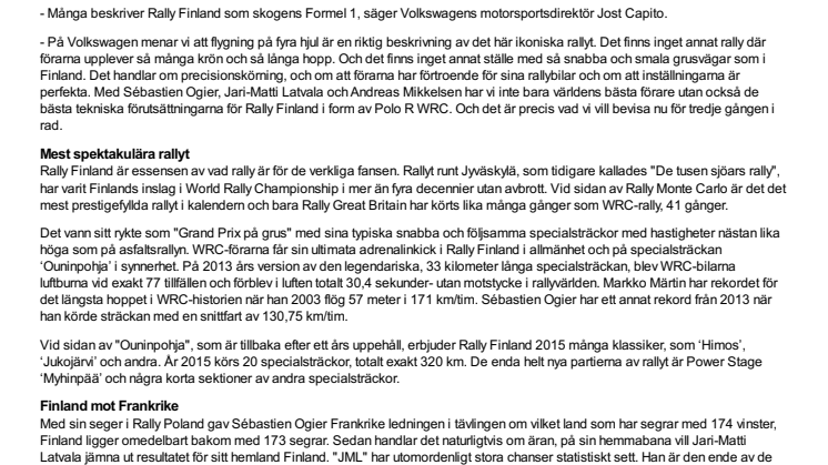 Flyguppvisning väntas i Rally Finland
