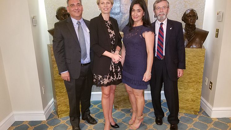 Hi-res image - ACR Electronics - From left: Steve Rehard VP Operations, NAL Research; Yuliya Varabei, VP of Finance & Controller, ACR; Nichole Kalil, Public Affairs & Media Manager, ACR; Gerry Angeli, President, ACR