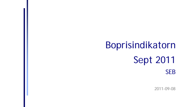 Presentation Boprisindikatorn september 2011
