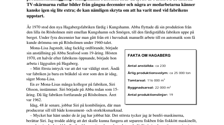 Abba Seafoods fabrik firar 40 år!
