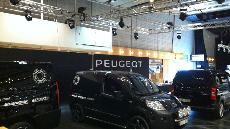 Peugeots breda transportbilsprogram på Nordbygg 