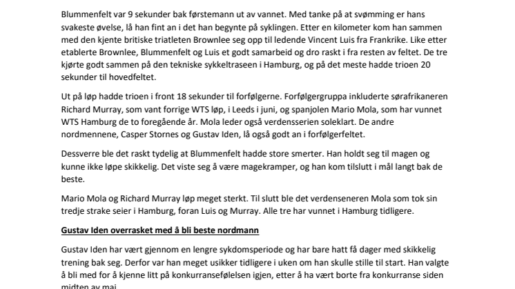 Det så lenge ut som sikker pallplass for Kristian Blummenfelt – så kom krampen