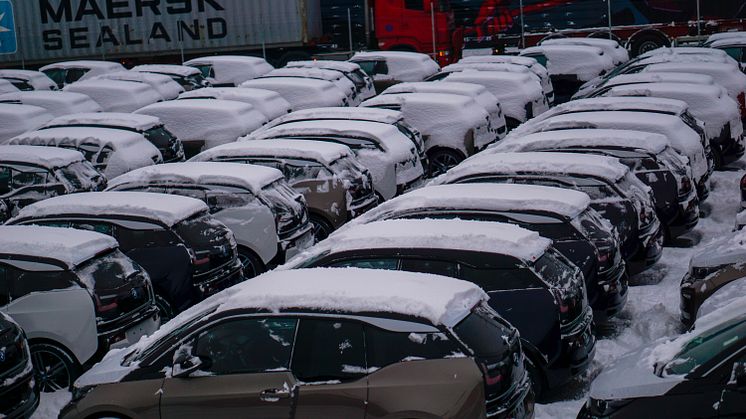 BMW i3 på kaia i Drammen