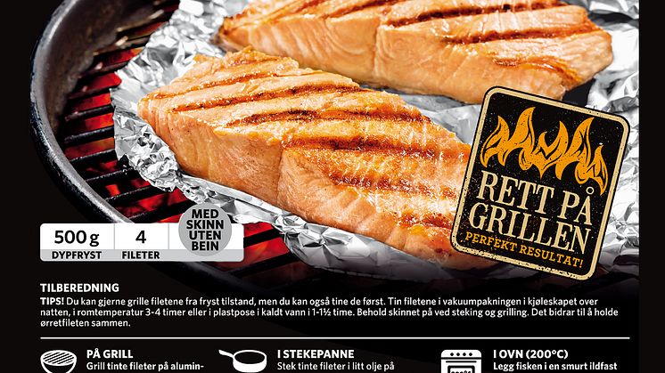 Ørretfilet naturell til grill