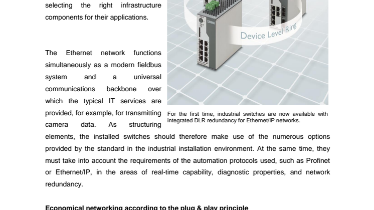 Planning Ethernet-based automation networks: The right switch for any application
