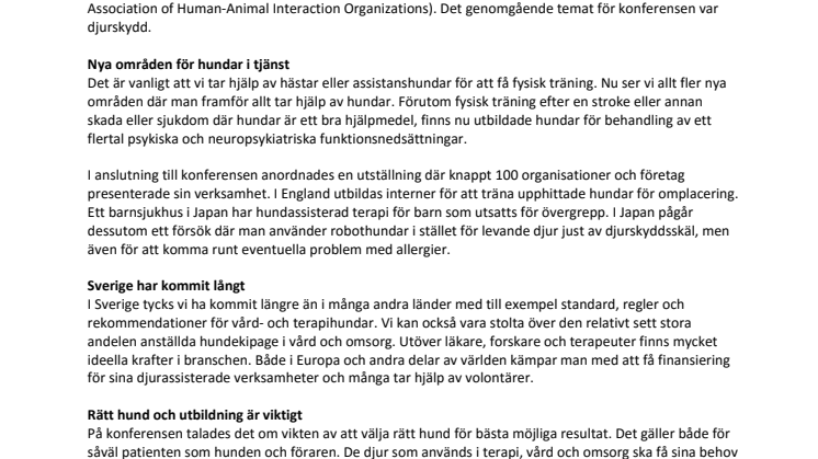 Djurskydd i fokus på internationell konferens