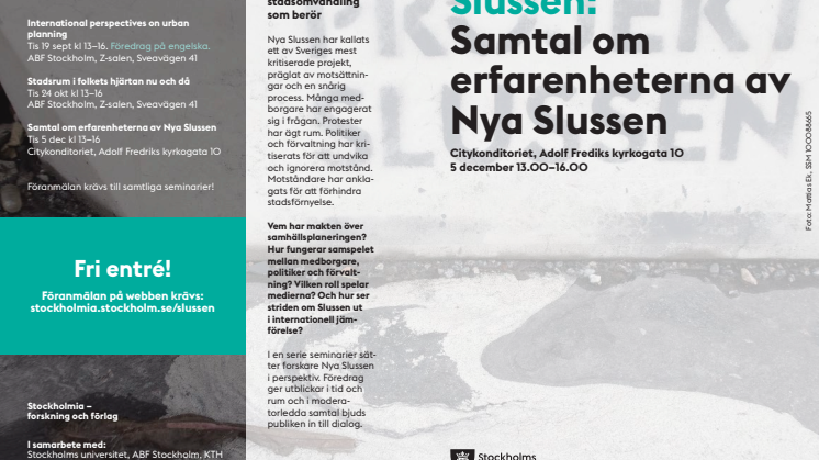 Slussen: samtal om erfarenheterna av nya Slussen
