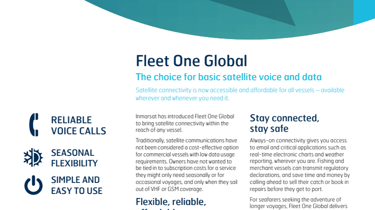 Inmarsat Fleet One (Global) leaflet