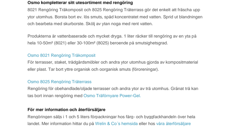 Osmo Rengöring för komposit eller trä