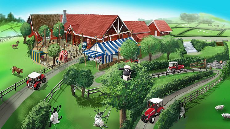 Animation av Fåret Shaun Land i Skånes Djurpark