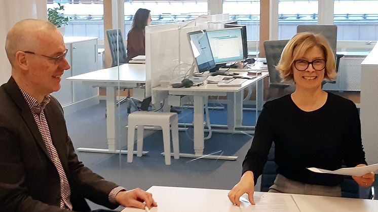 Pontus Sjöberg, vd Swerim och Birgitta Bergvall-Kåreborn, rektor Luleå tekniska universitet.