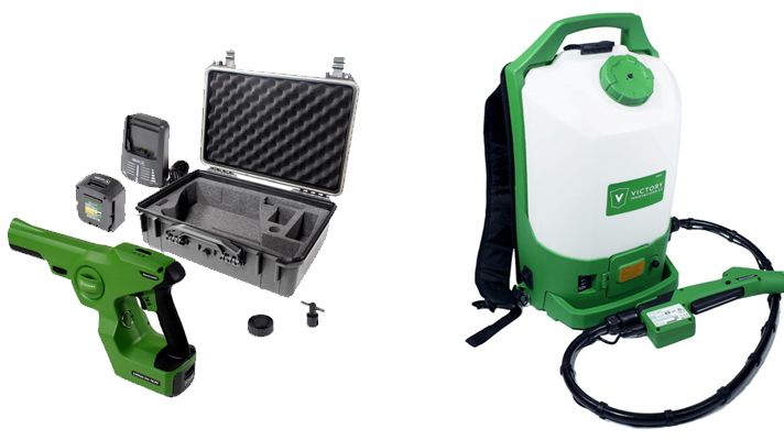 Ecostatics Elektrostatisk spruta och ryggburen spruta