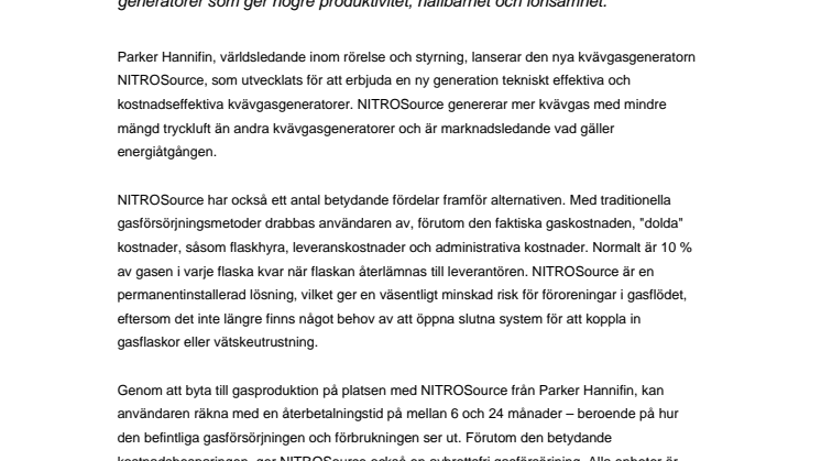 Ett nytt sätt att tänka på om kvävgasgenerering 