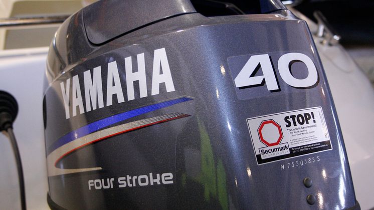 Båtmotor med Securmark