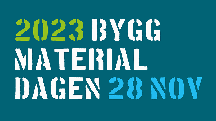 Välkommen att ackreditera dig till Byggmaterialdagen 28 november på Stockholmsmässan