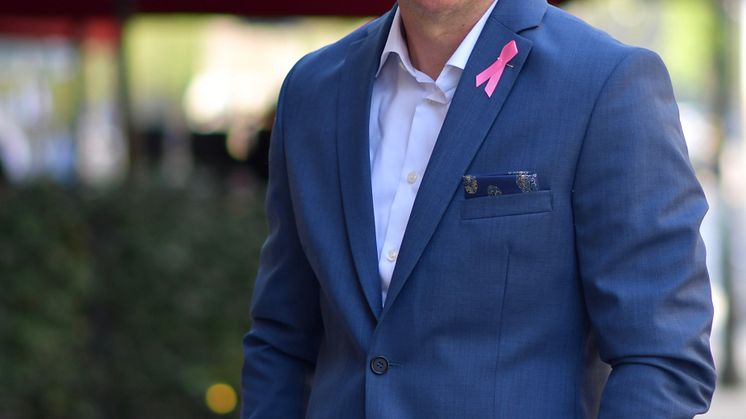 Patrick Ekwall blir Bröstcancerförbundets nya ambassadör. Foto: Vaiva Adomenaite