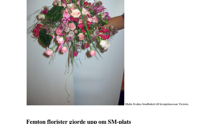 Femton florister gjorde upp om SM-plats