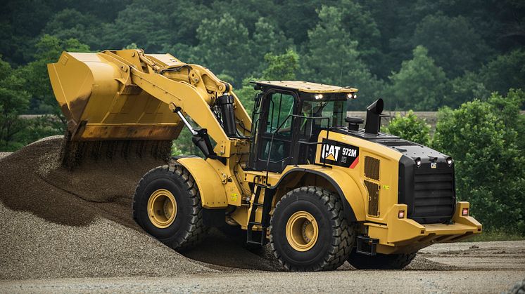 Cat 972M XE hybridhjullastare i arbete
