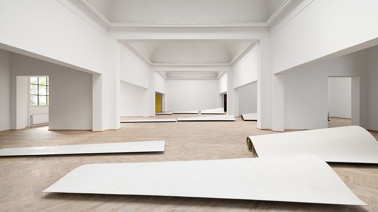 Lea Porsager, G.O.D. [GENERATOR.ORGANIZER.DESTROYER], 2020. Installation view, STRIPPED, Kunsthal Charlottenborg, 2021. Photo by David Stjernholm. Courtesy Lea Porsager.