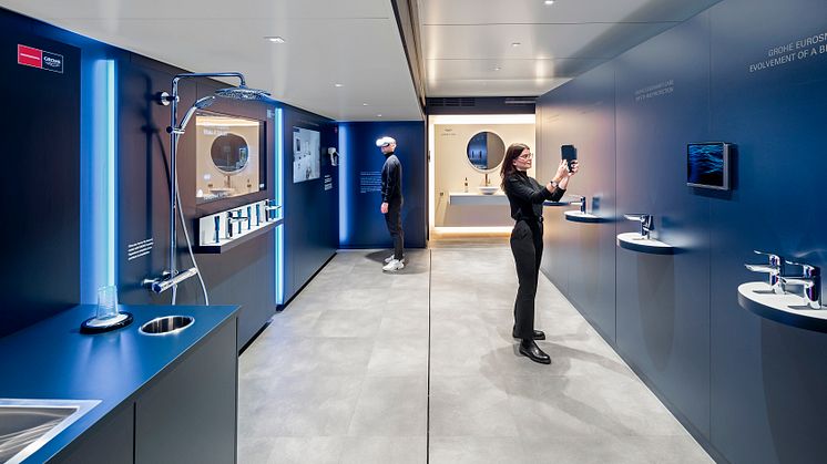 Bilde fra GROHE X-Trucken som blir en del av årets stand på VVS-dagene. Her vil du få flere interaktive opplevelser med GROHE produkter gjennom blant annet VR og AR teknologi.