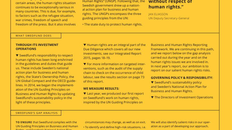 Swedfund fact sheet on Human Rights