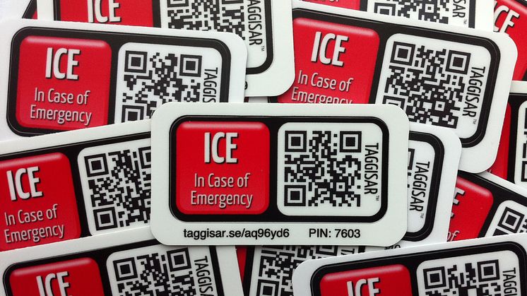   ICE-taggis All din nödinformation på en liten lapp!