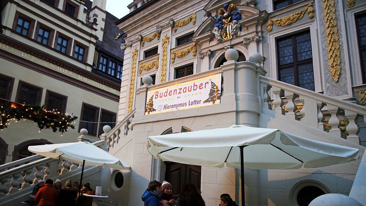 Leipziger Weihnachtsmarkt - Lotterbude vor der Alten Börse