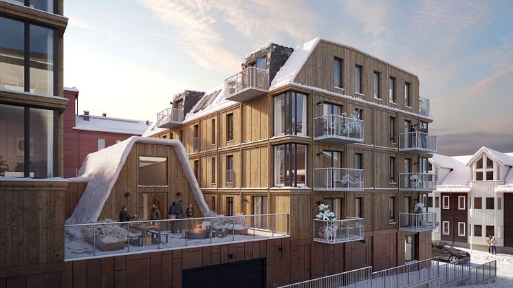 Resona bygger det exklusiva bostadsprojektet Twintip mitt i centrala Åre by.
