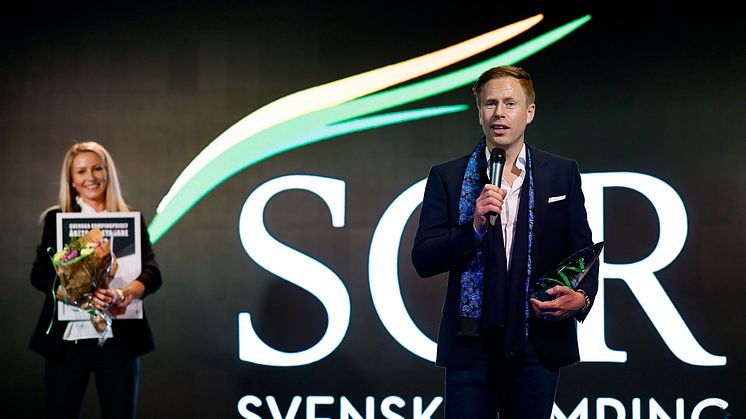 SCR Svenska Campingpriset Årets Företagare Ola och Anna Ambuhm Scenbild