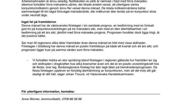 Västsvenska företagen positiva till framtiden